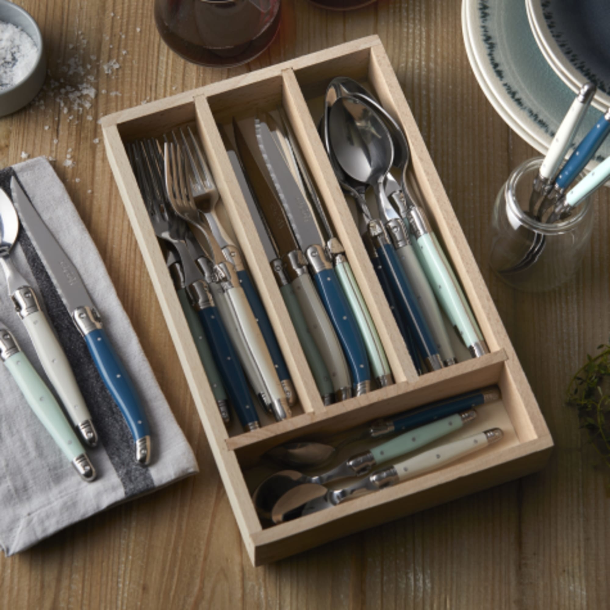 Laguiole by Andre Verdier Debutant Cutlery Set 24pc St. Tropez